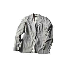 Banana Republic Gray Wool Blazer Skirt Suit Set